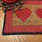 Valentine Primitive Farmhouse Heart Table Runner Item 1842