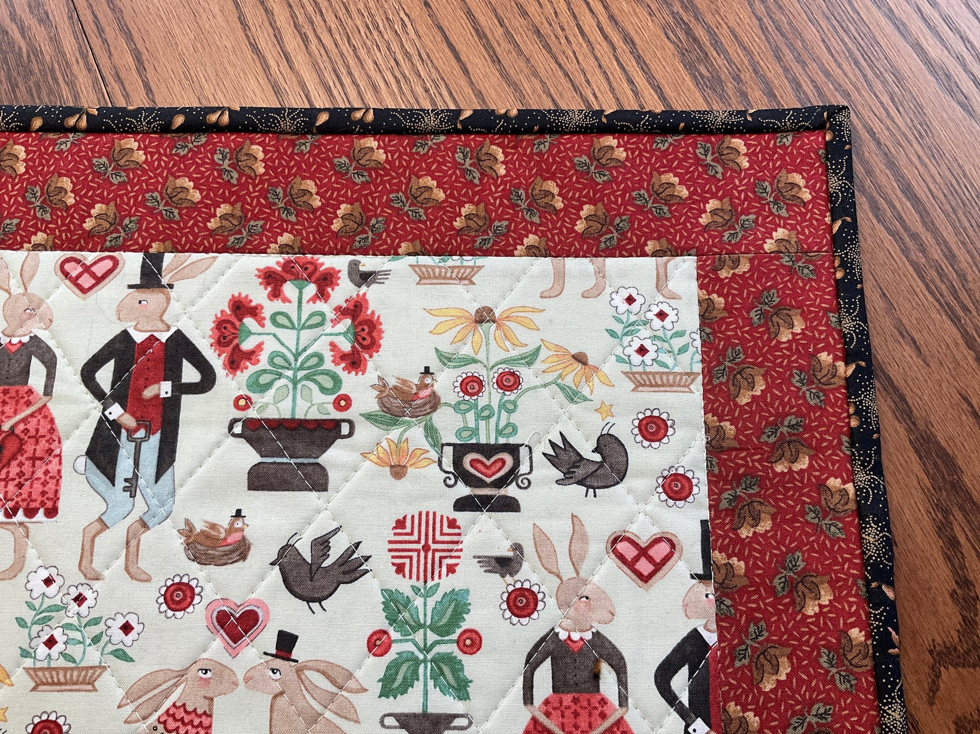 Easter Bunny Primitive Farmhouse Table Runner Item #1862