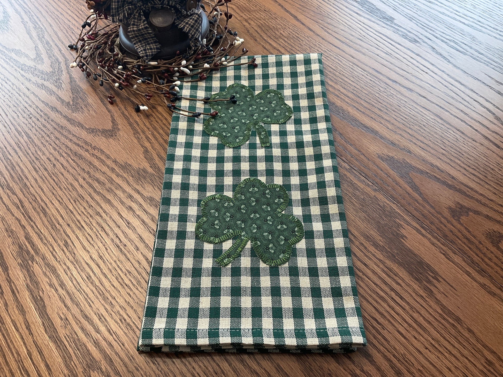 Primitive Farmhouse St.Patrick's Towel Item #1841