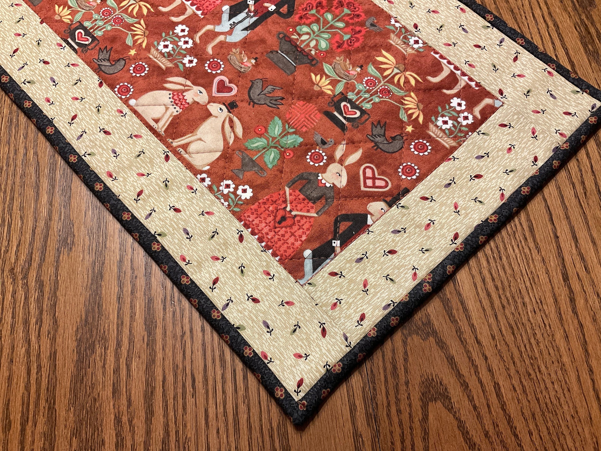 Easter Bunny Primitive Farmhouse Table Runner Item #1875