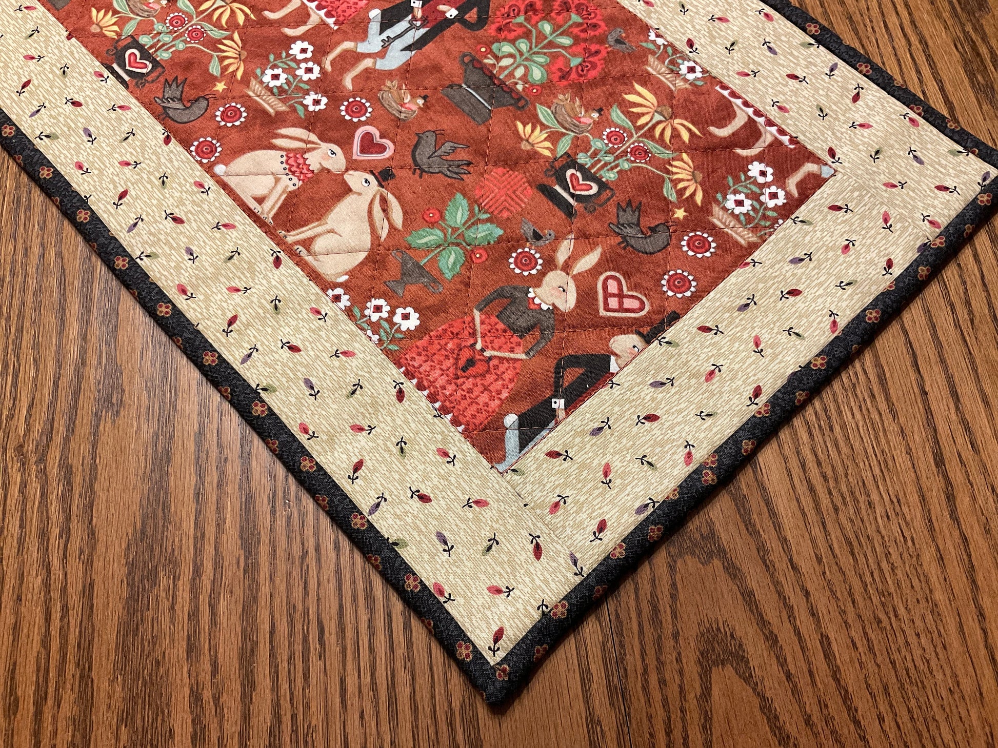 Easter Bunny Primitive Farmhouse Table Runner Item #1861