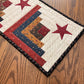 Primitive Farmhouse Log Cabin Table Runner Item #1865