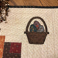 Primitive Farmhouse Log Cabin Easter Basket Table Topper Item #1866