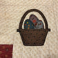 Primitive Farmhouse Log Cabin Easter Basket Table Topper Item #1866