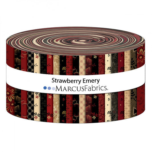 Strawberry Emery by Pam Buda 2-1/2in Strips 40pcs,# ST87-0006