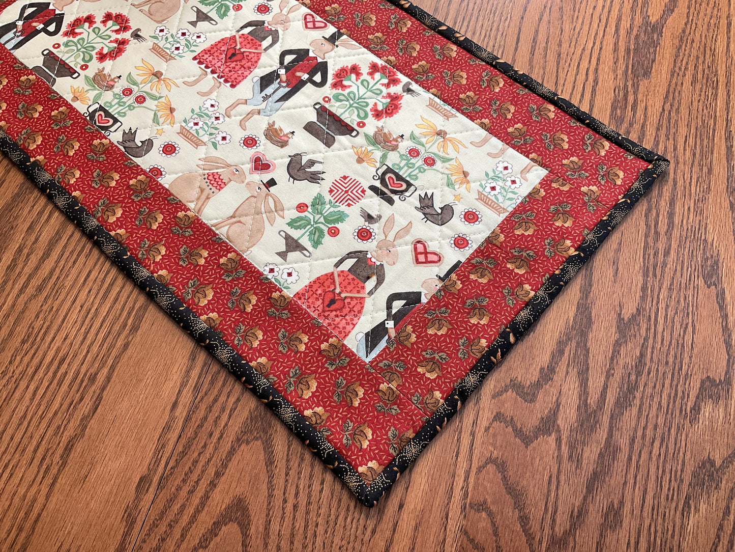 Easter Bunny Primitive Farmhouse Table Runner Item #1862
