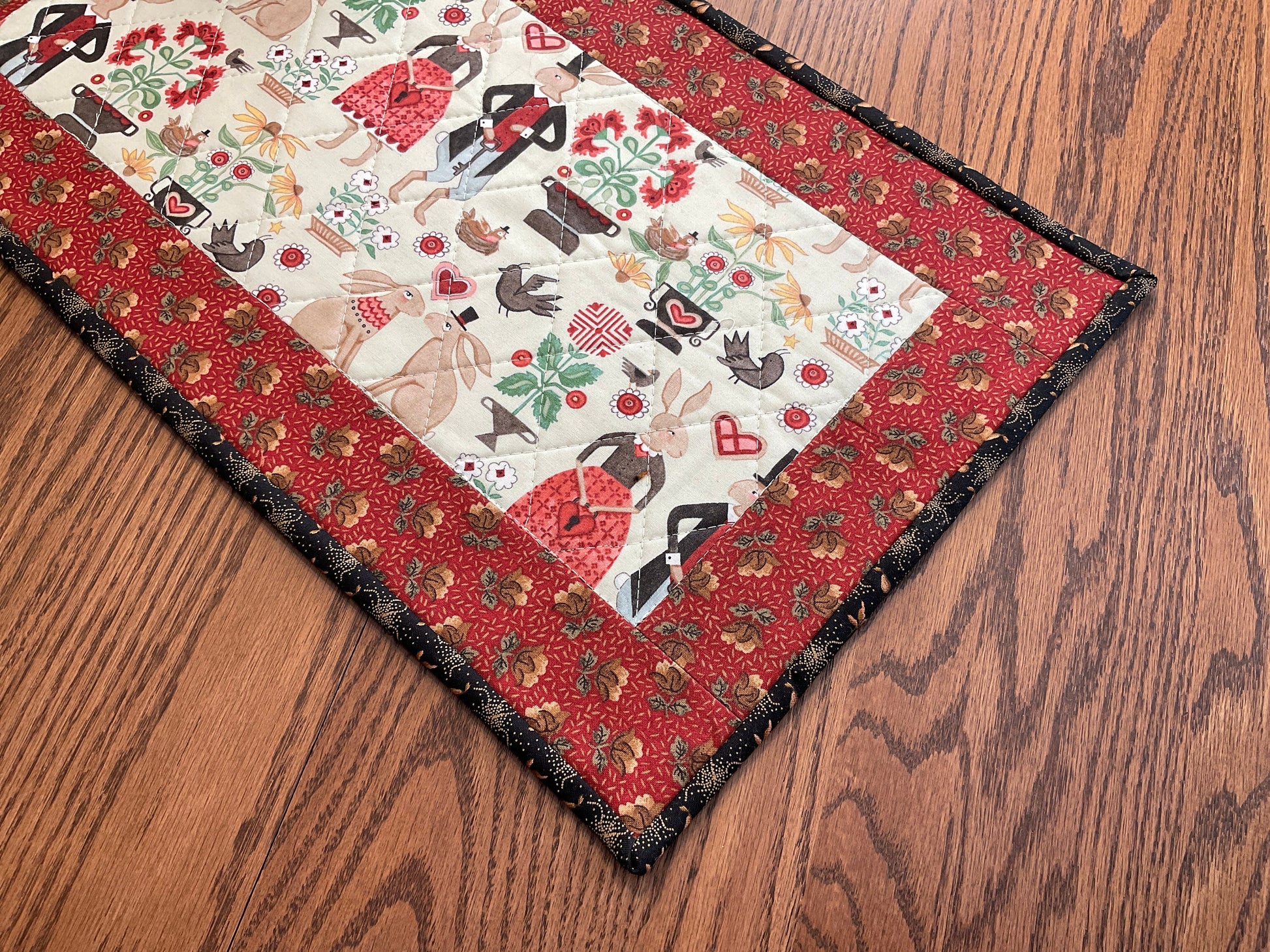Easter Bunny Primitive Farmhouse Table Runner Item #1862