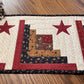 Primitive Farmhouse Log Cabin Table Runner Item #1865