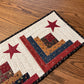 Primitive Farmhouse Log Cabin Table Runner Item #1865